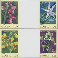 Thematik: Flora-Orchideen / Flora-orchids: 2001, The Gambia. Set Of 2 IMPERFORATE Horizontal Gutter - Orchidee