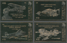 Thematik: Flugzeuge, Luftfahrt / Airoplanes, Aviation: 1990 (ca.), DOMINICA: Twelve Different $16 GO - Vliegtuigen
