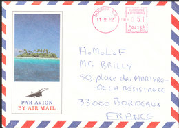 NOUVELLE CALEDONIE Lettre De NOUMEA Du 11/2/1982 Affranchissement Mécanique - Storia Postale