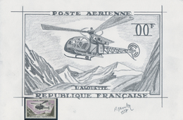 Thematik: Flugzeuge-Hubschrauber / Airplanes-helicopter: 1960. Original Artist's Drawing For The 10f - Vliegtuigen