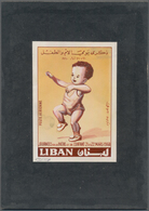 Thematik: Kinder / Children: 1960, Libanon, Issue Day For Mother And Child, Artist Drawing (96x137) - Otros & Sin Clasificación