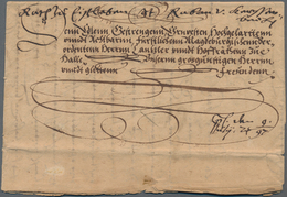 Thematik: Luther: 1597. Official Letter Of City Governor And Councilors Of Lutherstadt EISLEBEN To P - Theologians