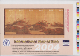 Thematik: Nahrung / Food: 2005, GRENADA-CARRIACOU: International Year Of Rice Complete Set Of Six In - Levensmiddelen