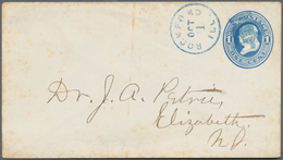 Thematik: Nahrung-Kaffee / Food-coffee: 1875 (ca.), USA: Stat. Envelope Franklin 1c. Blue Used With - Levensmiddelen