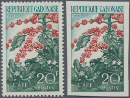 Thematik: Nahrung-Kaffee / Food-coffee: 1968, GABON: Agriculture 20fr. Coffee Plant (Coffea Sp.) IMP - Ernährung