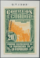 Thematik: Nahrung-Zucker / Food-sugar: 1930, ECUADOR: Centenary Of Republic 20c. Sugarcane Plantatio - Food