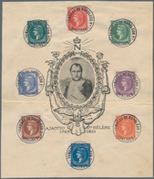 Thematik: Napoleon: 1900's Ca.: NAPOLEON I. Cinderellas, Complete Set Of Eight In Different Colours, - Napoleón