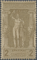 Thematik: Olympische Spiele / Olympic Games: 1896 Greece 2dr. Olive-brown, MINT NEVER HINGED, Well P - Andere & Zonder Classificatie