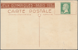 Thematik: Olympische Spiele / Olympic Games: 1924, France. Private Picture Postcard 15c Pasteur "Jeu - Autres & Non Classés