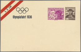 Thematik: Olympische Spiele / Olympic Games: OLYMPIADE 1936: Österreich, Privat-Ganzsachenkarte 15g+ - Andere & Zonder Classificatie