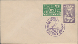 Thematik: Olympische Spiele / Olympic Games: 1948, South Korea. FDC Cover (1948 June, 1) With Comple - Sonstige & Ohne Zuordnung