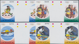 Thematik: Olympische Spiele / Olympic Games: 2004, JAMAICA: Summer Olympics Athens Complete Set Of F - Other & Unclassified
