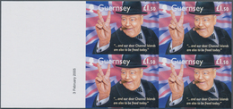 Thematik: Persönlichkeiten - Churchill / Personalities - Churchill: 2005, GUERNSEY: Events In WWII £ - Sir Winston Churchill