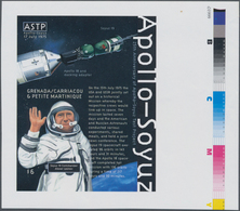 Thematik: Raumfahrt / Astronautics: 2000, GRENADA-CARRIACOU: 25th Anniversary Of Apollo-Soyuz Test P - Autres & Non Classés