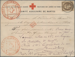 Thematik: Rotes Kreuz / Red Cross: 1870: Printed Red Cross 'Comité Auxiliaire De Nantes' Postcard Us - Cruz Roja