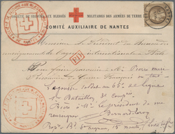 Thematik: Rotes Kreuz / Red Cross: 1870: Printed Red Cross 'Comité Auxiliaire De Nantes' Postcard Us - Red Cross