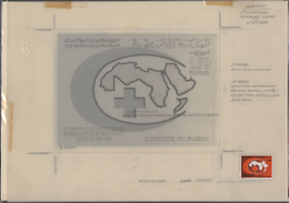 Thematik: Rotes Kreuz / Red Cross: 1968 Artist's ESSAY For Morocco 1dh. Stamp Issued Occ. The 10th C - Red Cross