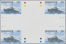 Thematik: Schiffe / Ships: 1994, Barbados. IMPERFORATE Cross Gutter Pair For The 35c Value Of The SH - Schiffe