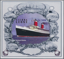 Thematik: Schiffe / Ships: 2004, Sierra Leone. IMPERFORATE Souvenir Sheet For The Issue "Passenger S - Barche