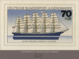 Thematik: Schiffe-Segelschiffe / Ships-sailing Ships: 1977,Bund, Fast Identischer Künstlerentwurf (2 - Barcos