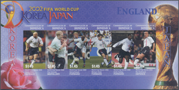 Thematik: Sport-Fußball / Sport-soccer, Football: 2003, Dominica. IMPERFORATE Miniature Sheet Of 6 F - Sonstige & Ohne Zuordnung