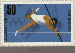 Thematik: Sport-Leichtathletik / Sports-athletics: 1972, Bund, Nicht Angenommener Künstlerentwurf (2 - Athlétisme