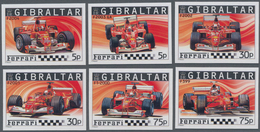 Thematik: Sport-Motorsport / Sport-motorsports: 2004, Gibraltar. Complete Set "Ferrari Formula 1 Rac - Motorbikes