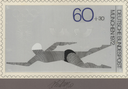 Thematik: Sport-Wassersport / Sport-water Sports: 1972, Bund, Nicht Angenommener Künstlerentwurf (26 - Altri & Non Classificati