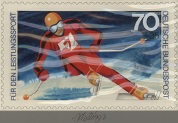 Thematik: Sport-Wintersport / Sport-winter Sports: 1978, Bund, Nicht Angenommener Künstlerentwurf (2 - Invierno