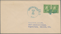 Thematik: Tabak / Tobacco: 1931 (17.3.), USA: Franklin 1c. Green (horiz. Pair) Used On Cover With Bl - Tabac