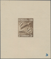 Thematik: Tabak / Tobacco: 1950, CUBA: Tobacco Industry 5c. 'Cigar And Coat Of Arms' IMPERFORATE PRO - Tabacco