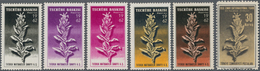 Thematik: Tabak / Tobacco: 1950, TURKEY: Trade Fair Izmir Five ESSAYS With Mirrored Picture Of Issue - Tabaco