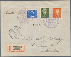 Thematik: Tabak / Tobacco: 1951 (24.9.), NETHERLANDS: Registered Cover Bearing Three Definitives Wit - Tobacco