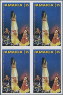 Thematik: Tanz / Dancing: 2002, Jamaica. IMPERFORATE Block Of 4 For The Issue "40 Years National Dan - Baile