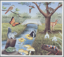 Thematik: Tiere, Fauna / Animals, Fauna: 1999, Dominica. Complete Set "Flora And Fauna" In An Imperf - Altri & Non Classificati