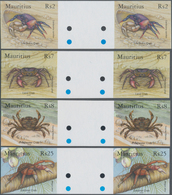 Thematik: Tiere, Fauna / Animals, Fauna: 2006, MAURITIUS: Land And Freshwater Crabs Complete Set Of - Other & Unclassified