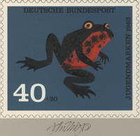 Thematik: Tiere-Amphibien / Animals-amphibian: 1963, Bund, Nicht Angenommener Künstlerentwurf (20x17 - Andere & Zonder Classificatie