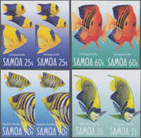 Thematik: Tiere-Fische / Animals-fishes: 2003, SAMOA: Fishes Complete Set Of Four In Horizontal IMPE - Pesci