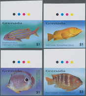 Thematik: Tiere-Fische / Animals-fishes: 2003, GRENADA: Fishes Of The Caribbean Complete IMPERFORATE - Vissen