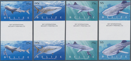 Thematik: Tiere-Fische / Animals-fishes: 2004, BELIZE: Whale Shark (Rhincodon Typus) Complete Set Of - Vissen