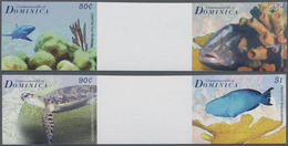 Thematik: Tiere-Fische / Animals-fishes: 2009, DOMINICA: Sea Animals (fishes With Shark, Turtle) Com - Pesci