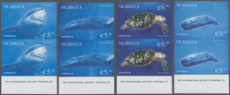 Thematik: Tiere-Meerestiere / Animals-sea Animals: 2000, NICARAGUA: Sea Animals Complete Set Of Four - Mundo Aquatico