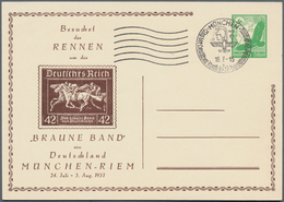 Thematik: Tiere-Pferde / Animals-horses: 1937, German Reich. Private Postal Card 5 Pf Airmail "Visit - Caballos