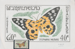Thematik: Tiere-Schmetterlinge / Animals-butterflies: 1965, Laos. Original Artist's Drawing For The - Butterflies