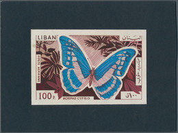 Thematik: Tiere-Schmetterlinge / Animals-butterflies: 1965, Libanon, Issue Butterflys, Artist Drawin - Mariposas