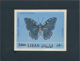 Thematik: Tiere-Schmetterlinge / Animals-butterflies: 1965, Libanon, Issue Butterflys, Artist Drawin - Mariposas