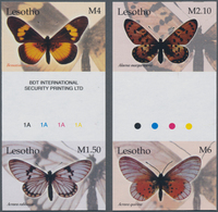 Thematik: Tiere-Schmetterlinge / Animals-butterflies: 2004, Lesotho. Complete Set "Butterflies" In 2 - Butterflies
