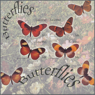 Thematik: Tiere-Schmetterlinge / Animals-butterflies: 2004, Lesotho. Imperforate Miniature Sheet Of - Butterflies