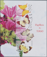 Thematik: Tiere-Schmetterlinge / Animals-butterflies: 2006, Togo. IMPERFORATE Miniature Sheet For Th - Butterflies