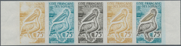Thematik: Tiere-Vögel / Animals-birds: 1959, Somali Coast, 75fr. Pelican, Imperforate Colour Proof, - Altri & Non Classificati